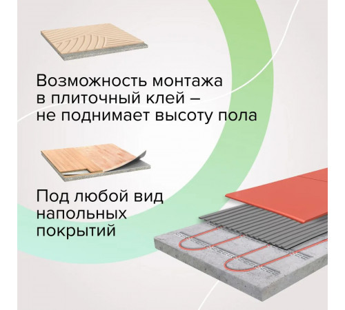 Нагревательная секция для теплого пола CALEO SUPERCABLE 18W 40м