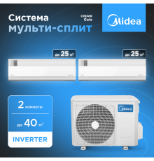 Мульти сплит система Midea M2OH-14HFN8-Q1/MMCA1BU-09HRFN8*2