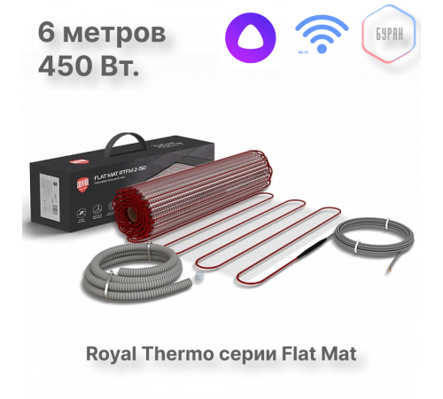 Комплект теплого пола Royal Thermo Flat Mat RTFM 2-150-3