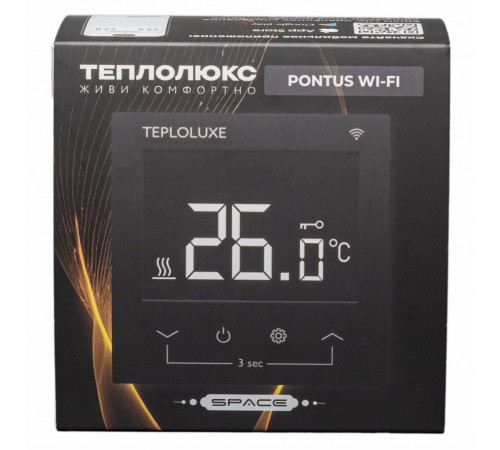 Терморегулятор электронный Теплолюкс Pontus Space WiFi черный