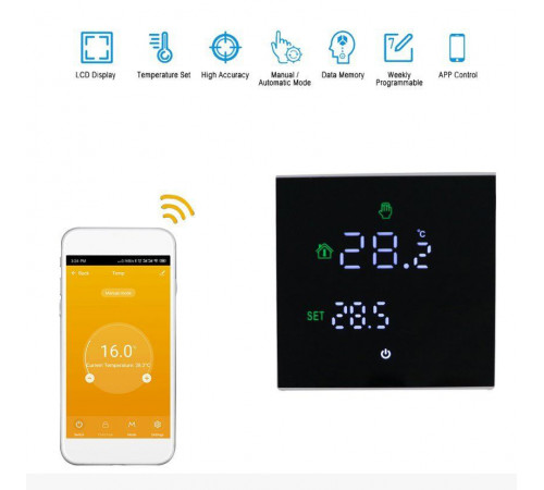 Терморегулятор теплого пола WarmLife Wi-Fi tuya