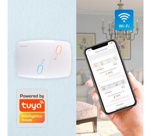 Терморегулятор двухзонный Теплолюкс BiZone Wi-Fi программируемый