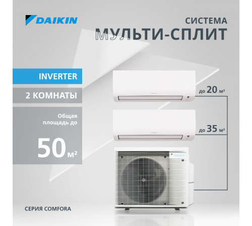 Мультисплит система DAIKIN серии Comfora 2MXM50A/FTXP20N/FTXP35N