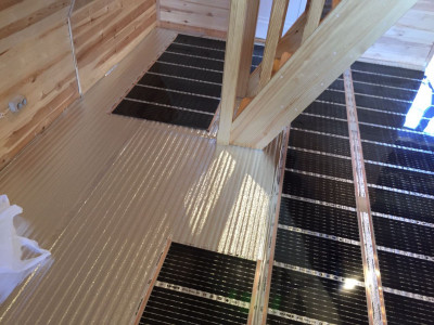 Отопление дачного дома в Кемерово теплым полом.