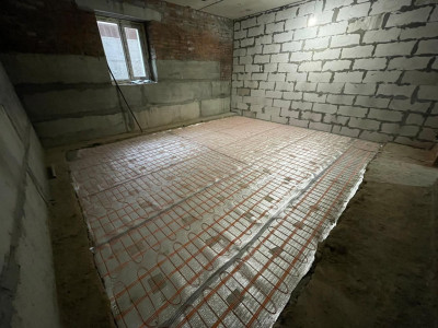 Утепление офиса тёплым полом в Новосибирске. Кабельный теплый пол в стяжку от компании Буран.