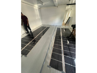 Обогрев модельного здания теплым полом