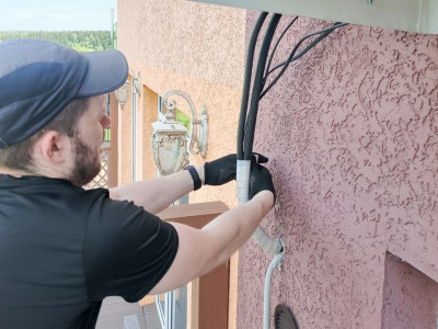 Установка кондиционеров Funai Shogun в таунхаусе на два этажа по адресу Кемерово, Лесная Поляна, пр. Весенний, 9