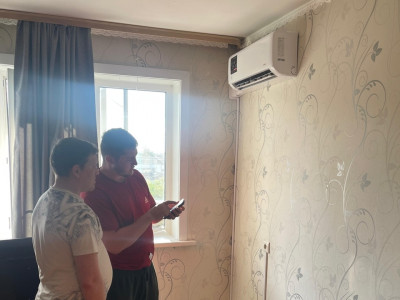 Установка сплит-системы FUNAI SHOGUH 2024 RAC-SG25HP для зала — проект компании «Буран»