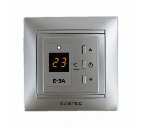 Терморегулятор EASTEC E-34 серебро (Встраиваемый 3,5 кВт)