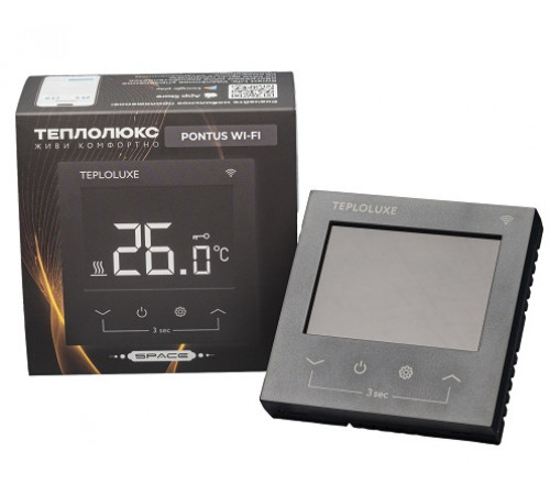 Терморегулятор электронный Теплолюкс Pontus Space WiFi черный