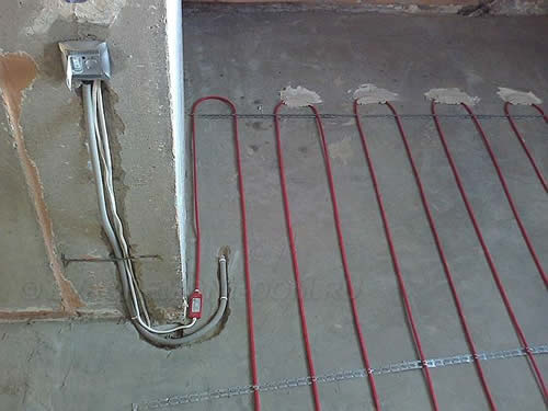 Пример установки термодатчика пола.