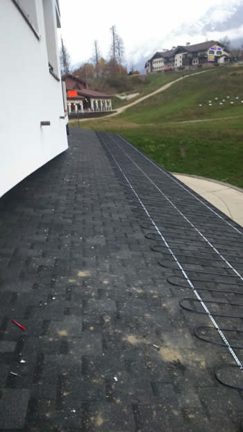 обогрев карниза греющим кабелем